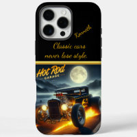 Moonlit shore cruise in a hot rod