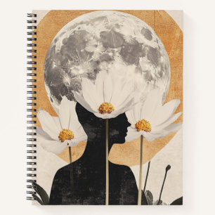 Moonlit Silhouette - Boho Vintage Elegance Notebook
