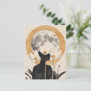 Moonlit Silhouette - Boho Vintage Elegance Postcard