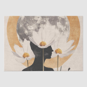 Moonlit Silhouette - Boho Vintage Elegance Tissue Paper