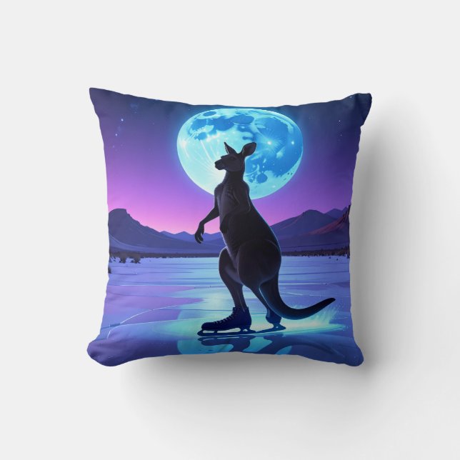 Moonlit Skater Kangaroo Cushion (Front)