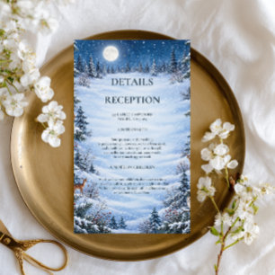 Moonlit Snowy Woodland Winter Serenity Enclosure Card