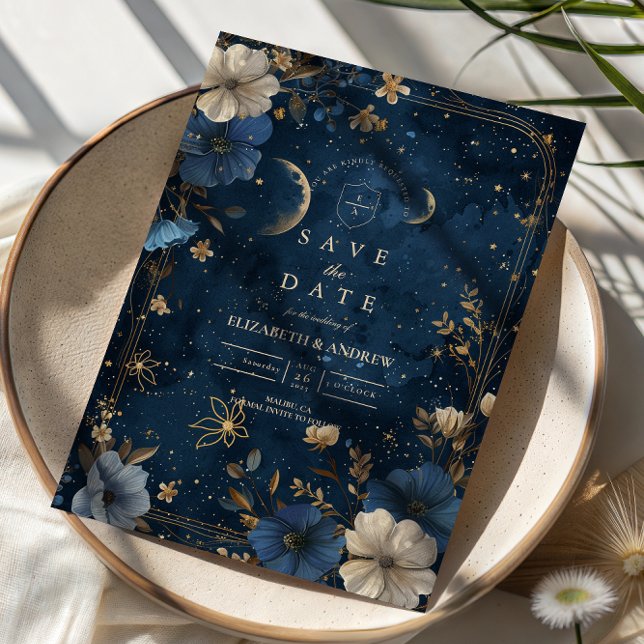 Moonlit Starflower Wedding Save The Date (Creator Uploaded)