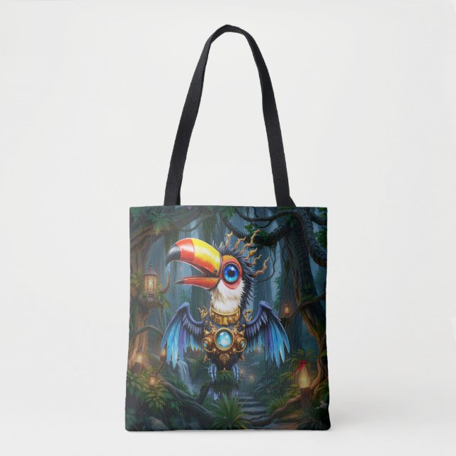 Moonlit Steampunk Toucan.  Tote Bag (Front)