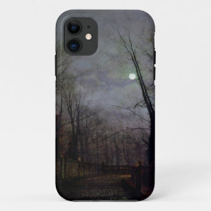 Moonlit Street Scene, 1882 (oil on canvas) 2 iPhone 11 Case