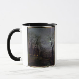 Moonlit Street Scene, 1882 (oil on canvas) 2 Mug