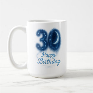 Moonlit Thirty: Starry Birthday Mug
