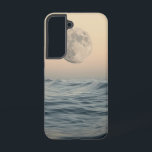 Moonlit Tide Phone Case<br><div class="desc">This soothing design features a quiet sea under the gentle gaze of a full moon, ideal for lovers of peaceful nights.</div>
