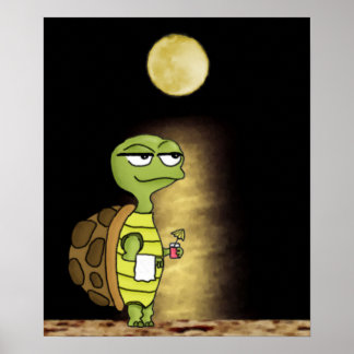 Moonlit Tortoise Poster