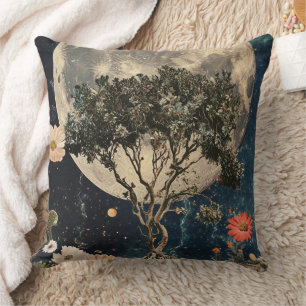 Moonlit Tree & Blossoms Cushion