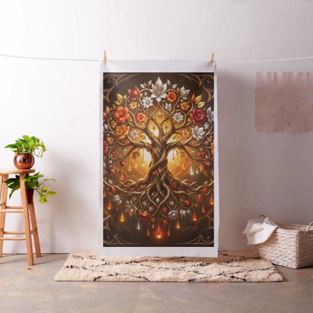 Moonlit Tree of Embered Eternity. Fabric (In Situ)
