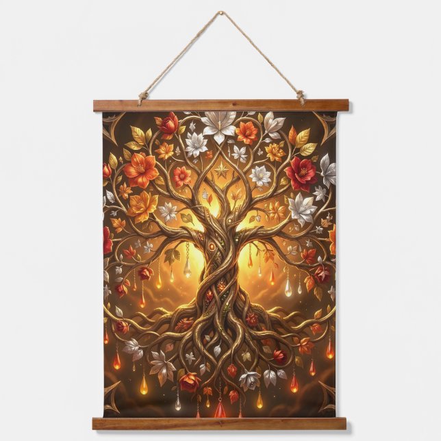 Moonlit Tree of Embered Eternity Hanging Tapestry (Front)