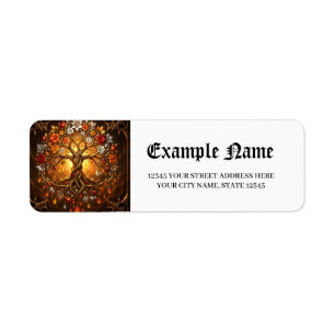Moonlit Tree of Embered Eternity Return Address Label
