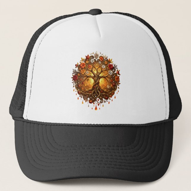 Moonlit Tree of Embered Eternity Trucker Hat (Front)