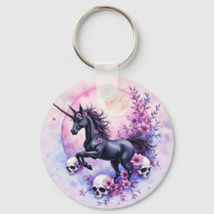 Moonlit Unicorn Among Forgotten Roses, Key Ring