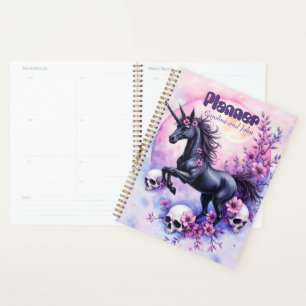 Moonlit Unicorn Among Forgotten Roses Planner