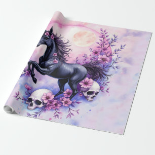 Moonlit Unicorn Among Forgotten Roses, Wrapping Paper