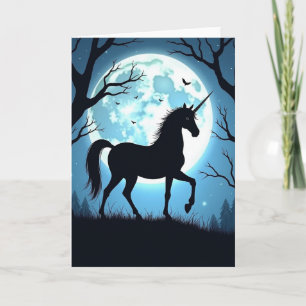 Moonlit Unicorn Birthday Card