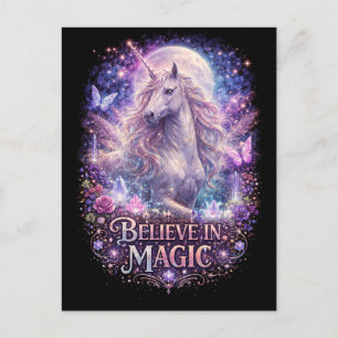 Moonlit Unicorn Dreams Postcard