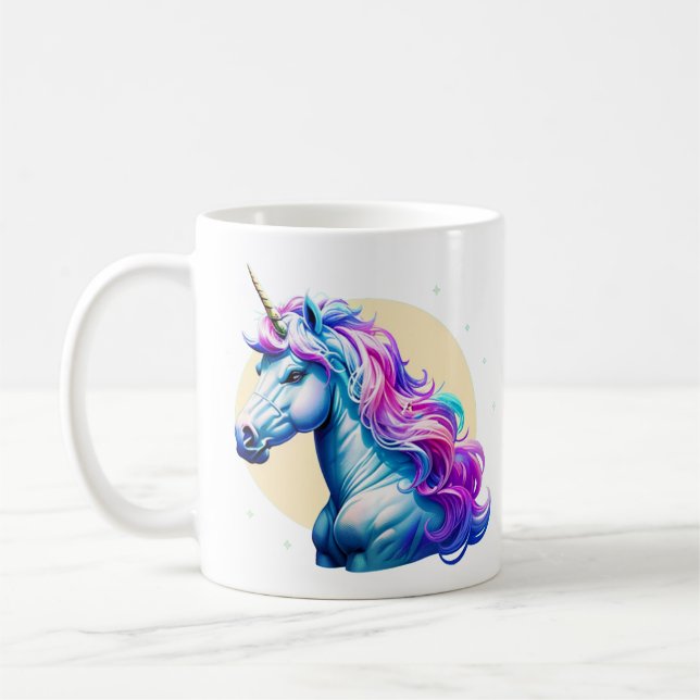 Moonlit Unicorn Elegance Coffee Mug (Left)