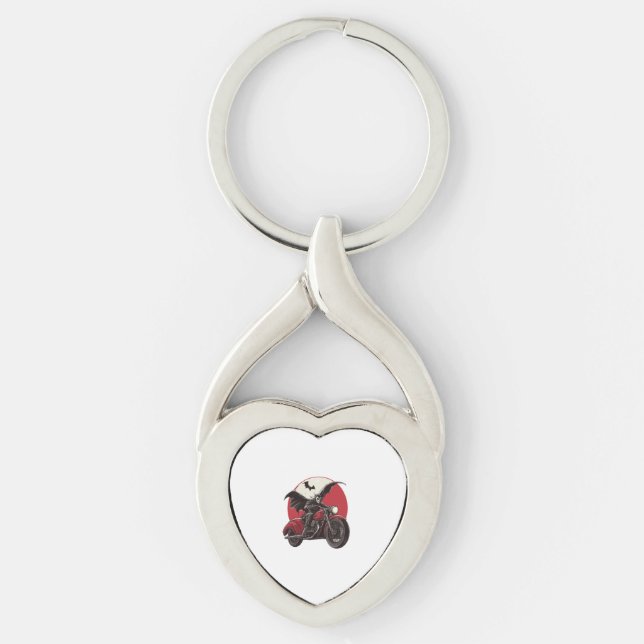  Moonlit Vampire Ride Key Ring (Front)