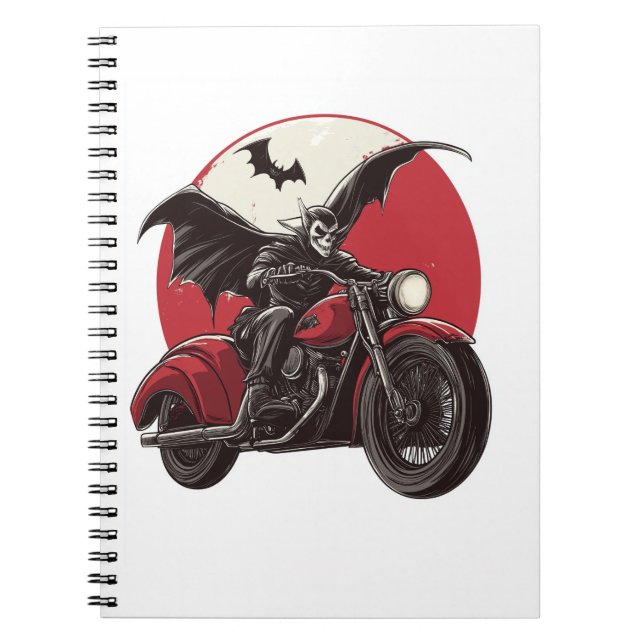  Moonlit Vampire Ride Notebook (Front)