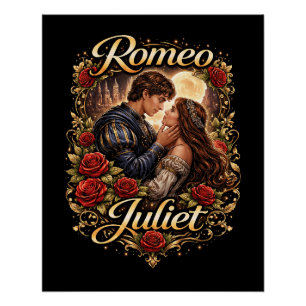 Moonlit Verona Lovers Poster