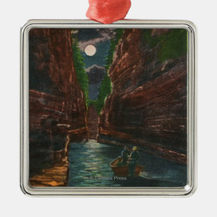 Moonlit View of the Flume Metal Tree Decoration