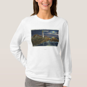 Moonlit View of the Portland Head Lighthouse T-Shirt