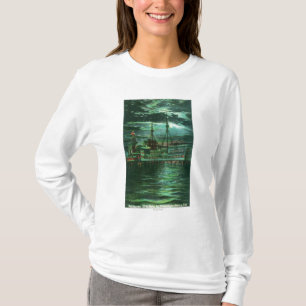 Moonlit View of the Restaurant Ship Hotel T-Shirt