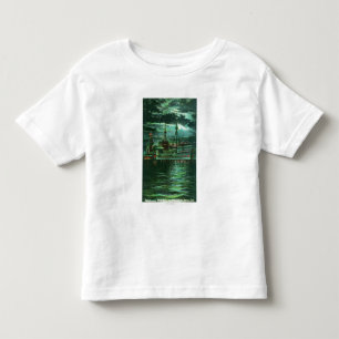 Moonlit View of the Restaurant Ship Hotel Toddler T-Shirt