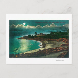 Moonlit view of the Vue de l'EauSanta Cruz, CA Postcard