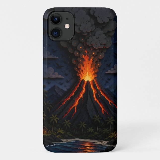 Moonlit Volcano Case-Mate iPhone Case (Back)