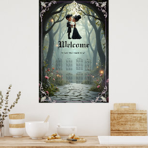 Moonlit Vows – A Cute Gothic Wedding Moment. Poster