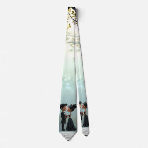 Moonlit Vows – A Cute Gothic Wedding Moment.  Tie