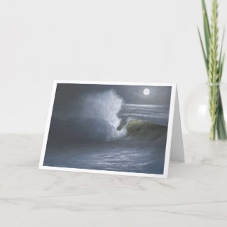 Moonlit Wave - Greeting Card