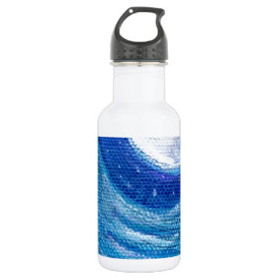 Moonlit Waves and Swirls 532 Ml Water Bottle