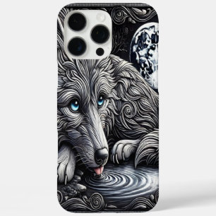 Moonlit White Wolf Wonder iPhone 16 Pro Max Case