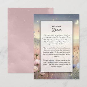 Moonlit Wildflower Whispers Wedding Enclosure Card