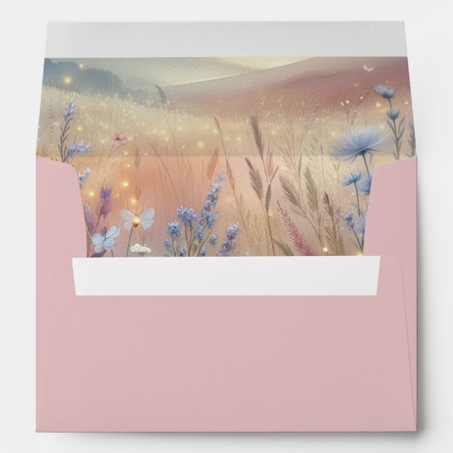 Moonlit Wildflower Whispers Wedding Envelope (Back (Bottom))