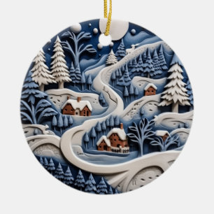 Moonlit Winter Path Ornament