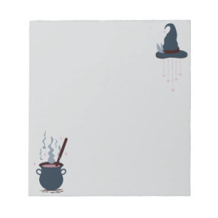 Moonlit Witchy Halloween Pattern Notepad