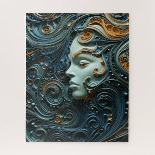 Moonlit Woman 3D Art Jigsaw Puzzle