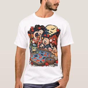 Moonlit Yokai Goldfish Scooping Festival T-Shirt