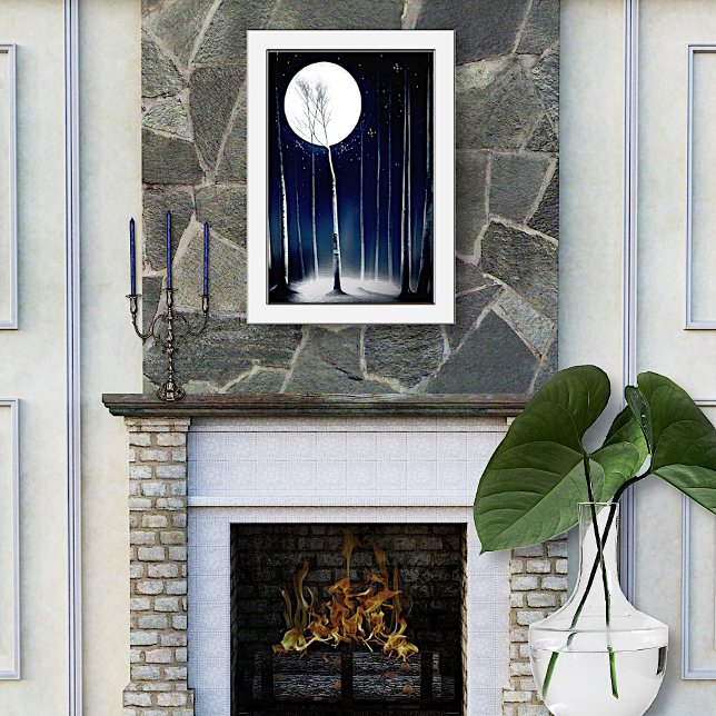 Moonlite Birch Trees Foil Prints (Creator Uploaded)