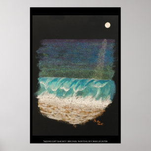 Moonlite ocean poster