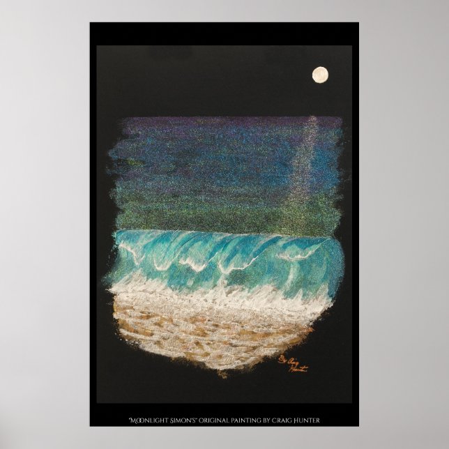 Moonlite ocean poster (Front)