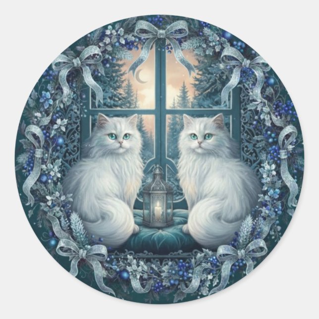 MoonLitWinter Classic Round Sticker (Front)