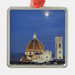 Moonrise and Florence Cathedral, Basilica di Metal Ornament