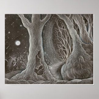 Moonrise at the Crossroads Poster